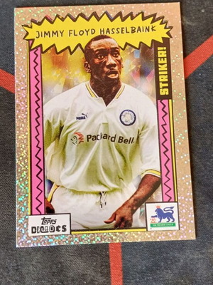 Topps Decades Premier League Jimmy Floyd Hasselbaink Striker Foil Leeds United card