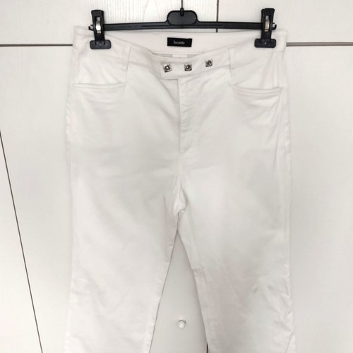 Lecomte white pants new, size 44, cotton blend