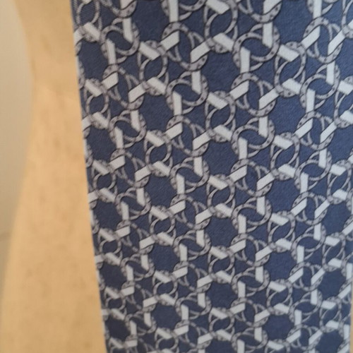 Hermes vintage μπλε μεταξωτή γραβάτα