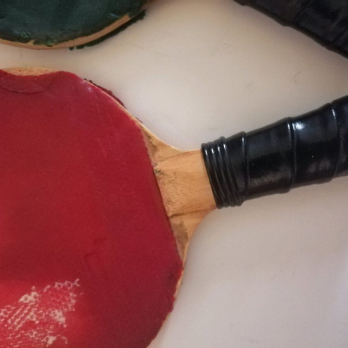Sunflex ping pong rackets used with net set and 10 balls