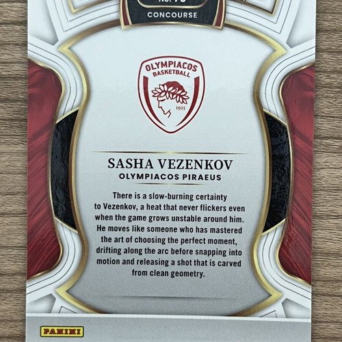2025-26 Panini Select Euroleague Basketball Sasha Vezenkov card like new