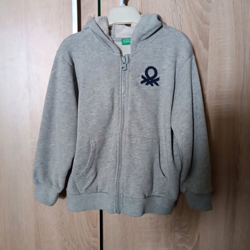 United Colors of Benetton Boy's Zip Up Hoodie like new, grey, size 104 cm