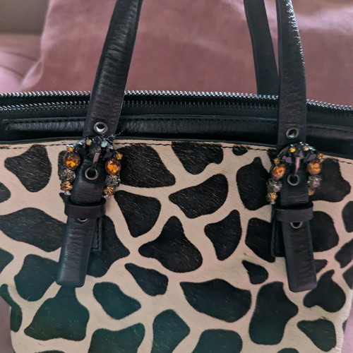 Pony Skin Karen Millen small handbag used with animal print