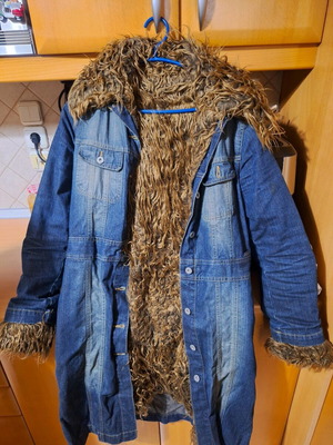 Women's jacket with fur like new, Italian brand, size S