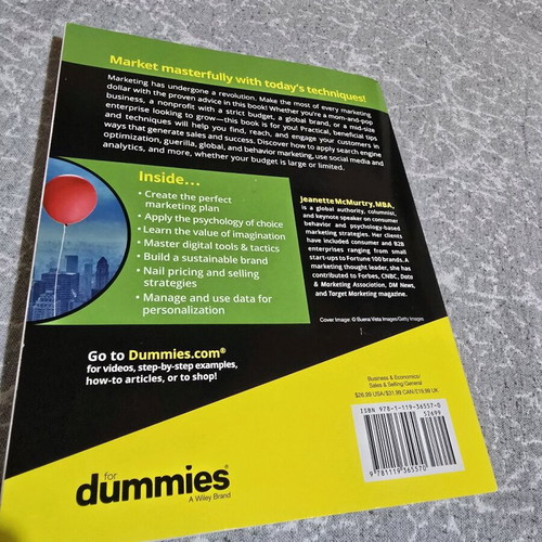Marketing for Dummies (English) - New #books #self-improvement #marketing  #fordummies