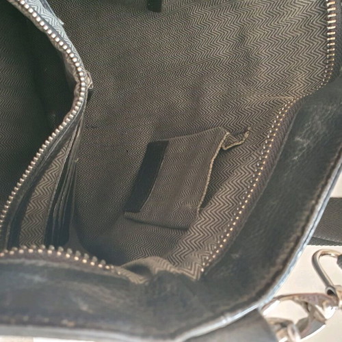 Massimo Dutti men's leather bag used, black