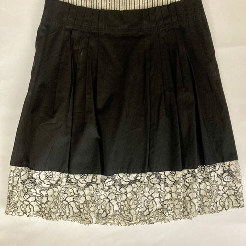 Erotokritos black and white cotton skirt with lace like new