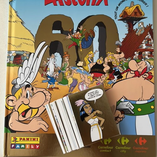 Panini Asterix hardcover sticker album with 40 stickers, new