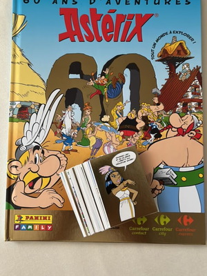 Panini Asterix hardcover sticker album with 40 stickers, new