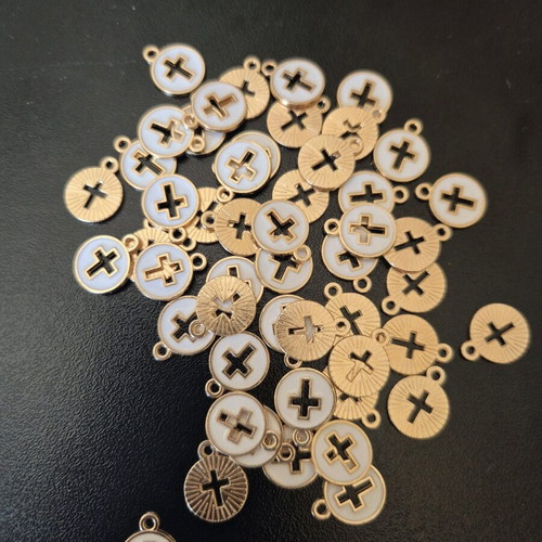 Metal elements for martirika new, 100 crosses included