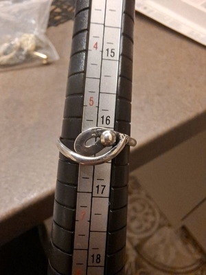 Elegant silver ring used