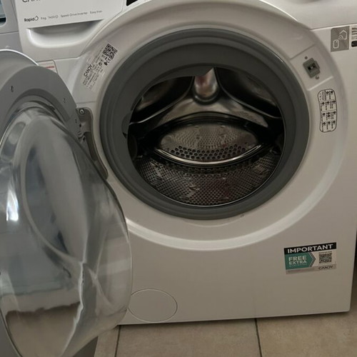 Candy washing machine 9 kg with steam technology 1400 rpm Snap & Wash RO 1496DWMT/1-S like new