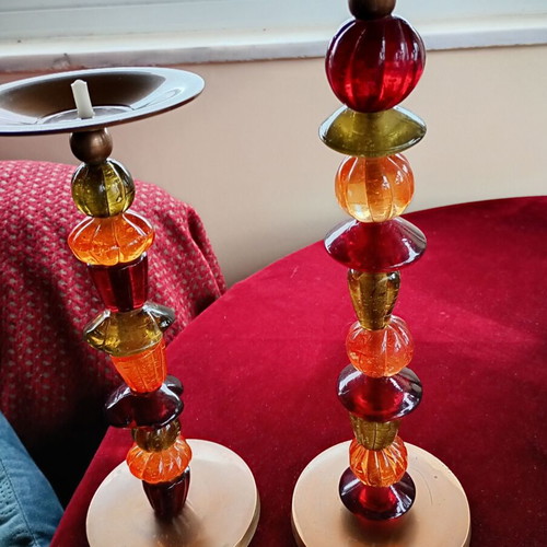 Brass candlesticks like new, set of 2 pieces