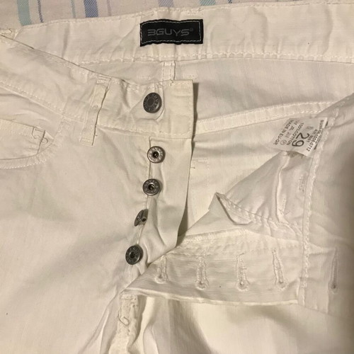 3Guys white denim five-pocket pants new, cotton size 29 Small