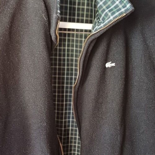 Lacoste jacket double-faced, like new, black and green, XL