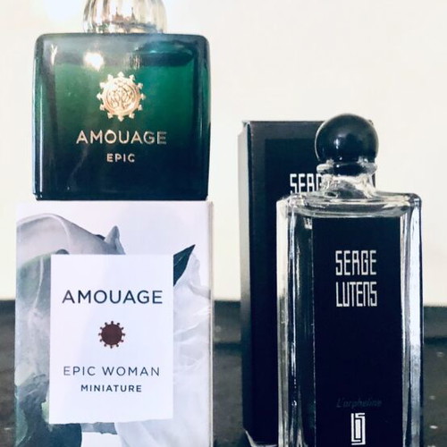 Amouage Epic new mini perfume 7.5 ml and Serge Lutens L’orpheline 5 ml