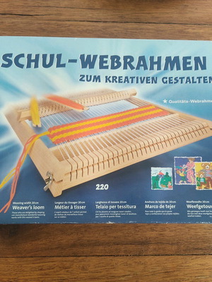 Μικρός ξύλινος επιτραπέζιος αργαλειός καινούριος εκπαιδευτικός