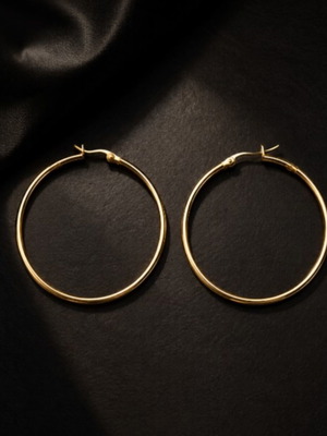 Gold Hoop Earrings new, stainless steel