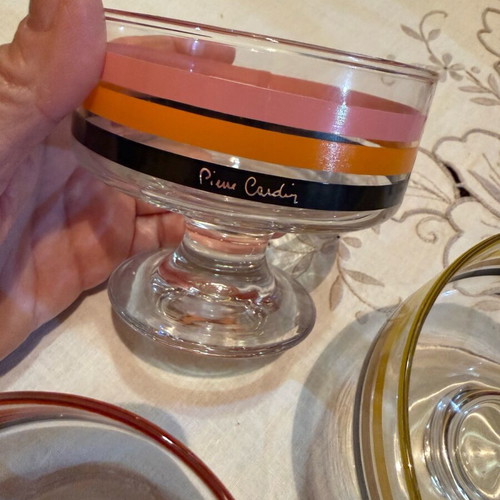 Vintage Pierre Cardin ice cream bowls set of 6, new