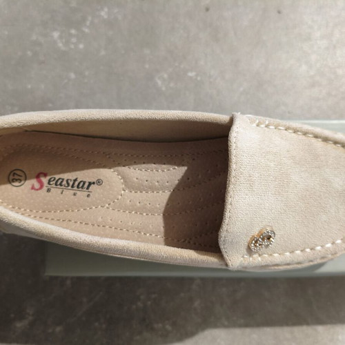Seastar women's moccasins castor beige size 37 new