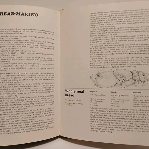 Home Baked Bread & Cakes baking book used 1973