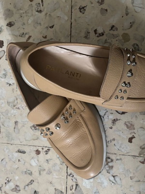 Parlanti leather shoes used, beige sport style