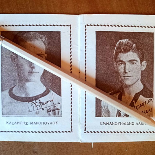 Booklet with AEK players portraits 1950s used