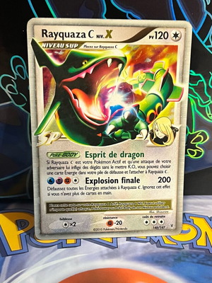Rayquaza C lv.X Pokémon TCG card used, French, Rare Supreme Victors
