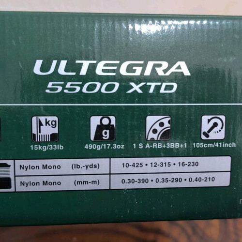 Shimano Ultegra 5500 XTD fishing reel like new with extra MVSpool teflon spool