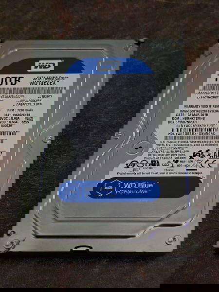WD 1TB HDD Blue Λειτουργικος