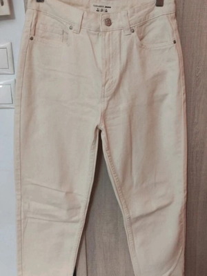 Terranova high waist cropped jean like new, beige, size M