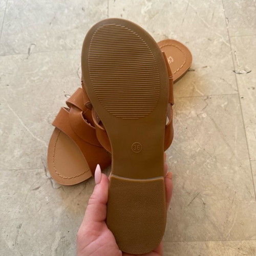 Chiara Foscari flat brown slippers size 36 new