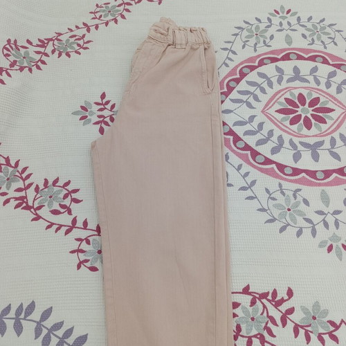 Stradivarius high-waisted pants with elastic mom fit, soft pink, like new