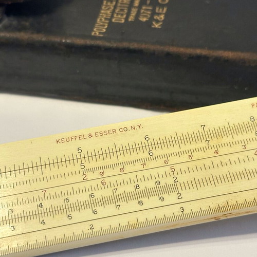 Logarithmic slide rule USA used