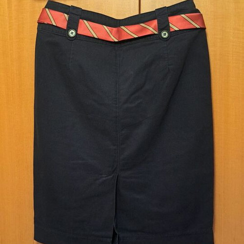 U.S. Polo Assn. blue gabardine skirt like new with tie belt