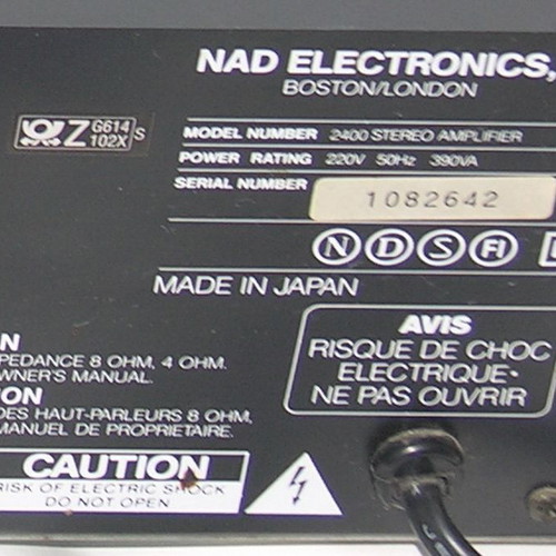NAD 2400 Envelope Amplifier used vintage stereo power