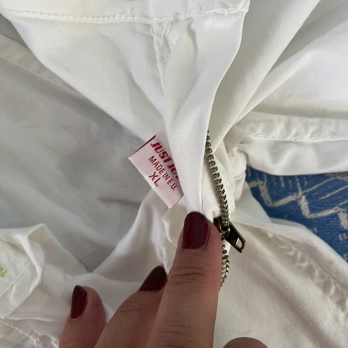 White cotton jeans pants small size like new