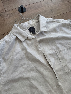 H&M men's button shirt, beige, XL