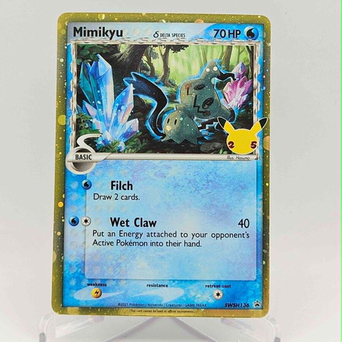 Mimikyu δ Delta Species SWSH 136 card like new