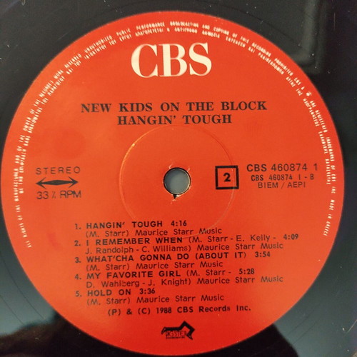 New Kids on the Block Hangin' Tough 12'' vinyl used, original 1988 pressing