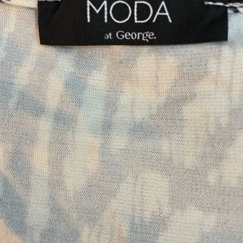Moda at George animal print sheath dress used, sleeveless, cream and black