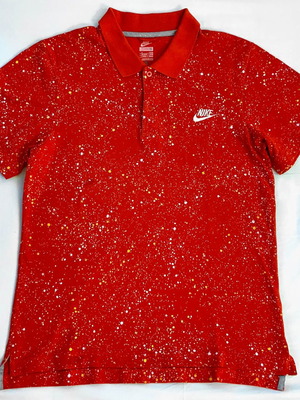 NIKE Ανδρικό Polo - Paint Splatter Design - Size S