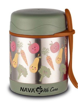 We Care insulated kids food container 350ml Nava new, green
