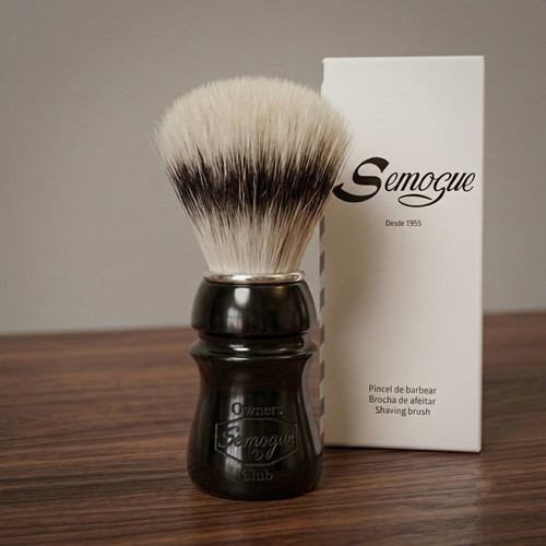 Semogue Owners Club Jet Black Synthetic shaving brush like new