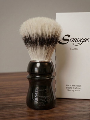 Semogue Owners Club Jet Black Synthetic shaving brush like new