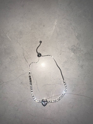 Βραχιόλι Καρδούλα με Διαμαντάκια silver