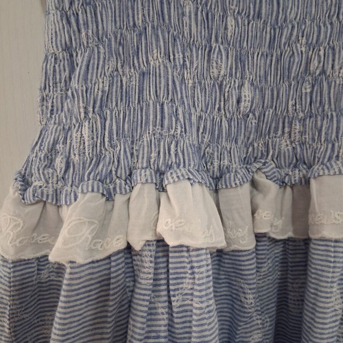 Mini Raxevsky dress used, 50% modal, white and blue, size 158 cm