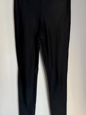 Stradivarius black metallic leggings like new