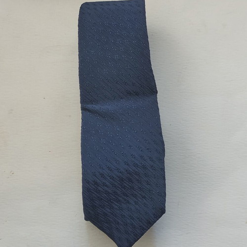 Ambassador vintage men's tie Le Vogue de Paris, dark blue jacquard