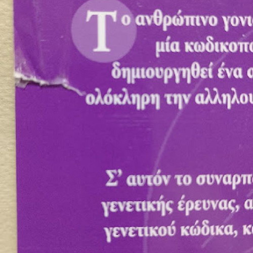 The Human Genome guide for beginners, like new, Greek edition